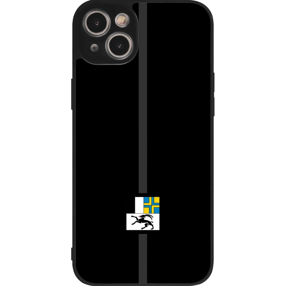 iPhone 14 Plus Case Hülle - Silikon schwarz Kanton GR schwarz