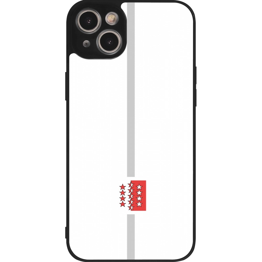 Coque iPhone 14 Plus - Silicone rigide noir Canton VS blanc