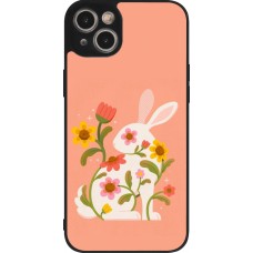 Coque iPhone 14 Plus - Silicone rigide noir Easter 2026 Rabbit collage