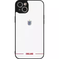 Coque iPhone 14 Plus - Silicone rigide noir Maillot de football Angleterre 2026 personnalisable