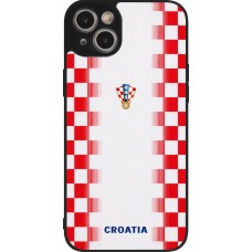 iPhone 14 Plus Case Hülle - Silikon schwarz Kroatien 2026 personalisierbares Fussballtrikot