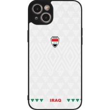 iPhone 14 Plus Case Hülle - Silikon schwarz Irak 2026 personalisierbares Fussballtrikot