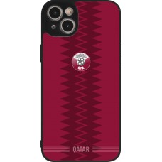 iPhone 14 Plus Case Hülle - Silikon schwarz Qatar 2026 personalisierbares Fussballtrikot