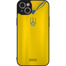 iPhone 14 Plus Case Hülle - Silikon schwarz Fussballtrikot Ukraine
