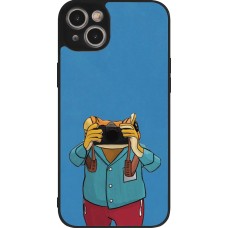 Coque iPhone 14 Plus - Silicone rigide noir Frog with camera DTMF