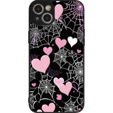 Coque iPhone 14 Plus - Silicone rigide noir Halloween 2024 girly