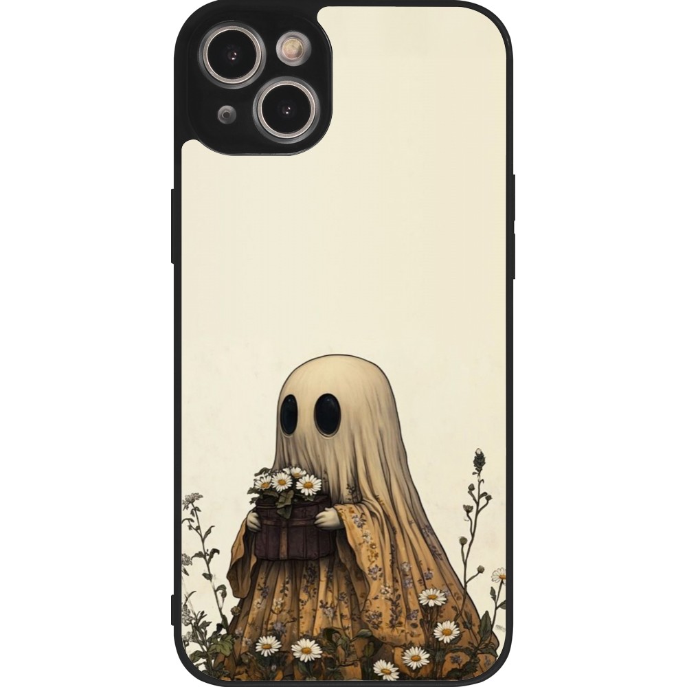 iPhone 14 Plus Case Hülle - Silikon schwarz Halloween 2025 Ghost gardener