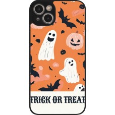 Coque iPhone 14 Plus - Silicone rigide noir Halloween 2025 Trick or treat