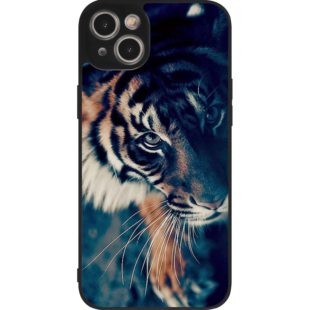 Coque iPhone 14 Plus - Silicone rigide noir Incredible Lion