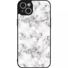 iPhone 14 Plus Case Hülle - Silikon schwarz Marble 01