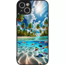 iPhone 14 Plus Case Hülle - Silikon schwarz Strandparadies