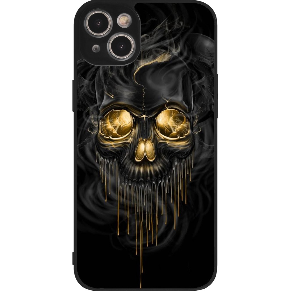 Coque iPhone 14 Plus - Silicone rigide noir Skull 02