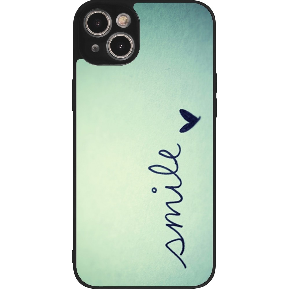 Coque iPhone 14 Plus - Silicone rigide noir Smile