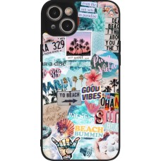Coque iPhone 14 Plus - Silicone rigide noir Summer 20 collage