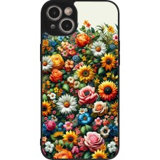 Coque iPhone 14 Plus - Silicone rigide noir Summer Floral Pattern