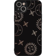 Coque iPhone 14 Plus - Silicone rigide noir Suns and Moons