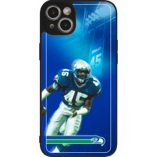 Coque iPhone 14 Plus - Silicone rigide noir Super Bowl 26 Seattle 1