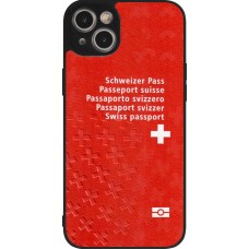 Coque iPhone 14 Plus - Silicone rigide noir Swiss Passport