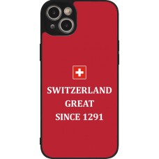 Coque iPhone 14 Plus - Silicone rigide noir Switzerland Great Since 1291