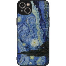 Coque iPhone 14 Plus - Silicone rigide noir Tableau art - La Nuit étoilée - Van Gogh