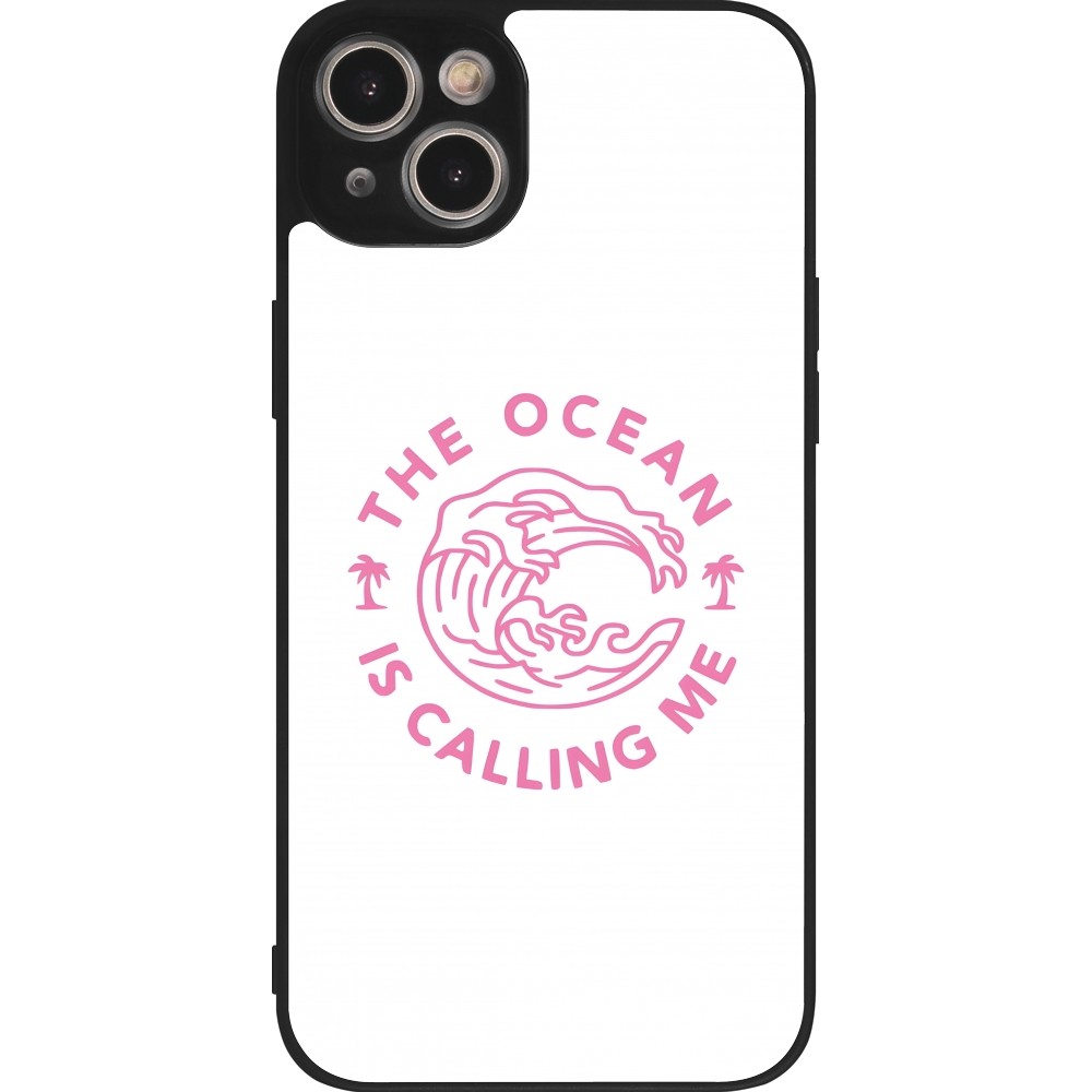 iPhone 14 Plus Case Hülle - Silikon schwarz The Ocean is calling me
