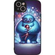 iPhone 14 Plus Case Hülle - Silikon schwarz Valentin 2024 Flauschige Liebe