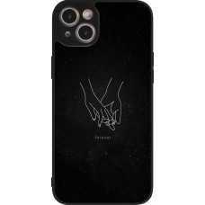 iPhone 14 Plus Case Hülle - Silikon schwarz Valentine 2023 hands forever