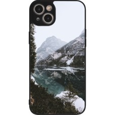 iPhone 14 Plus Case Hülle - Silikon schwarz Winter 22 snowy mountain and lake