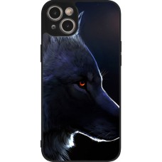 Coque iPhone 14 Plus - Silicone rigide noir Wolf Shape