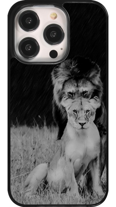 Coque iPhone 14 Pro - Angry lions