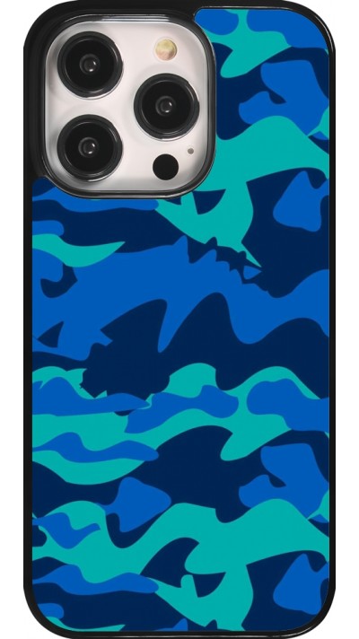 iPhone 14 Pro Case Hülle - Camo Blue