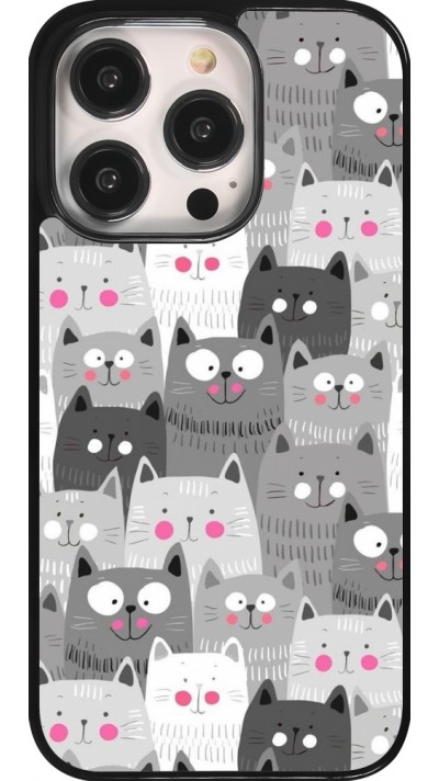 iPhone 14 Pro Case Hülle - Katzenschwärme