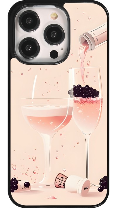 iPhone 14 Pro Case Hülle - Champagne Pouring Pink