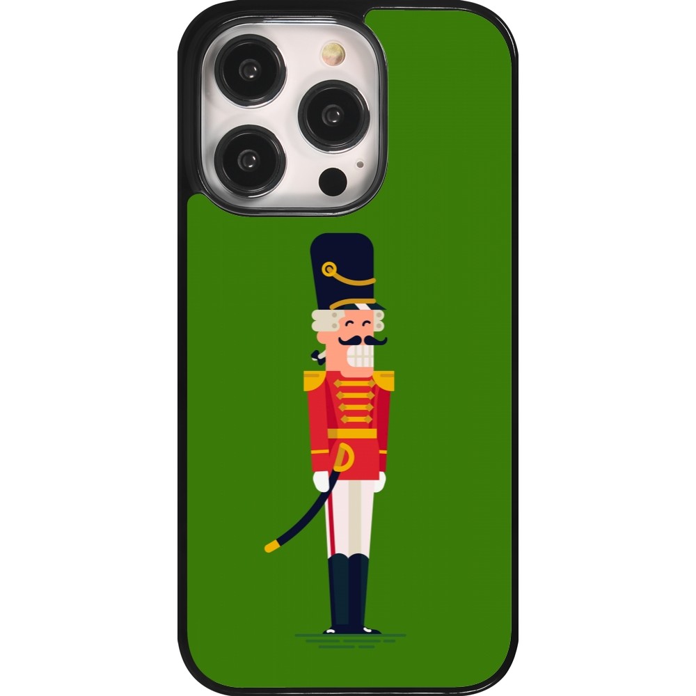 Coque iPhone 14 Pro - Christmas 25 Nutcracker Green