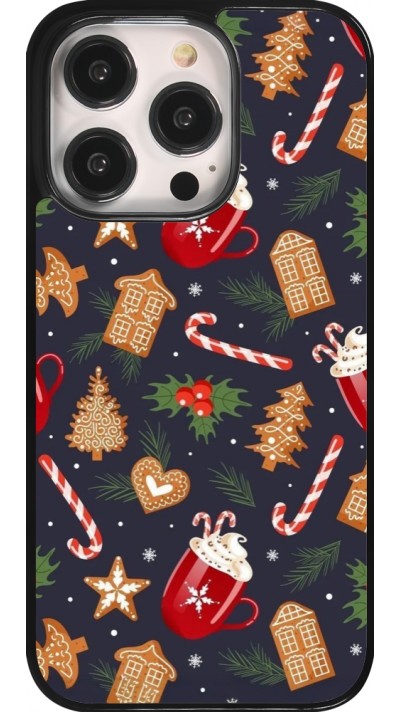 Coque iPhone 14 Pro - Christmas 25 Pattern Gingerbread House