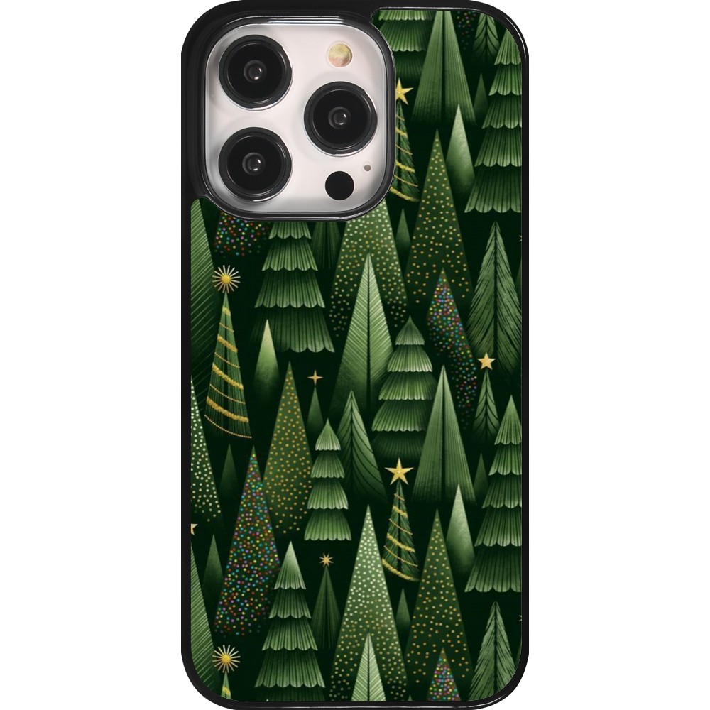 Coque iPhone 14 Pro - Christmas 25 Pattern Xmas Tree