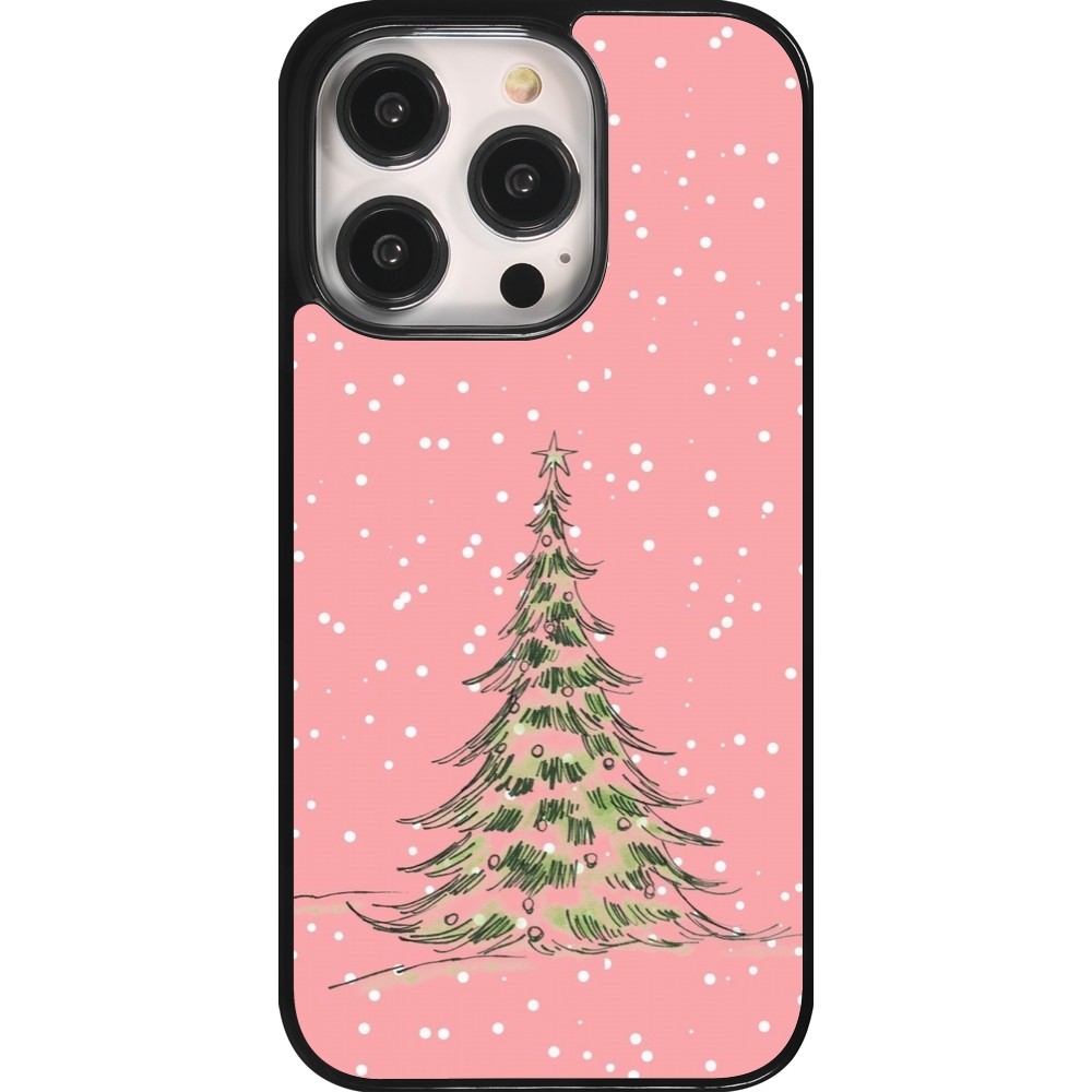 Coque iPhone 14 Pro - Christmas 25 Pink Tree