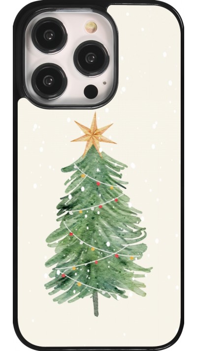 Coque iPhone 14 Pro - Christmas 25 Sketch Tree