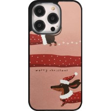 Coque iPhone 14 Pro - Christmas 25 Teckel Merry Xmas