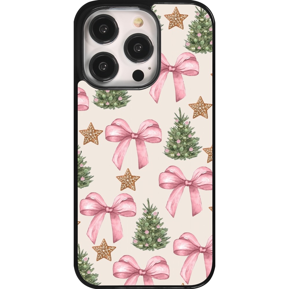 Coque iPhone 14 Pro - Christmas 25 Vintage Ribbons