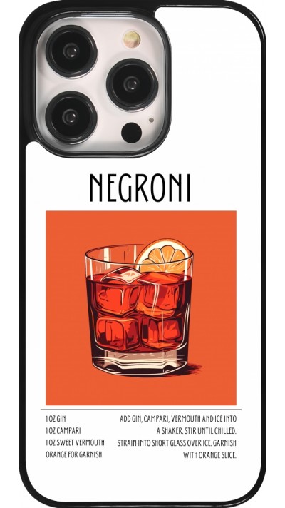 Coque iPhone 14 Pro - Cocktail recette Negroni