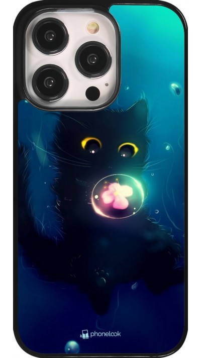 iPhone 14 Pro Case Hülle - Cute Cat Bubble