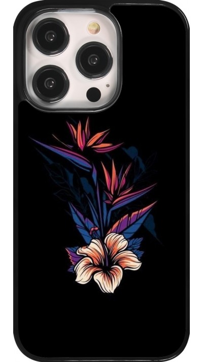 Coque iPhone 14 Pro - Dark Flowers