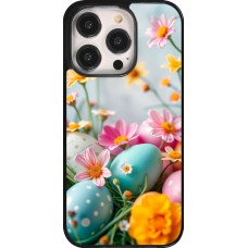 Coque iPhone 14 Pro - Easter 2026 Eggs with flowers