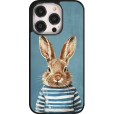 Coque iPhone 14 Pro - Easter 2026 Rabbit navy
