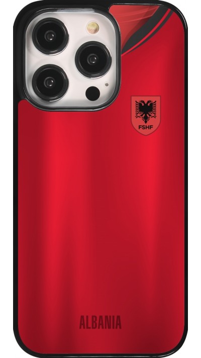 Coque iPhone 14 Pro - Maillot de football Albanie personnalisable