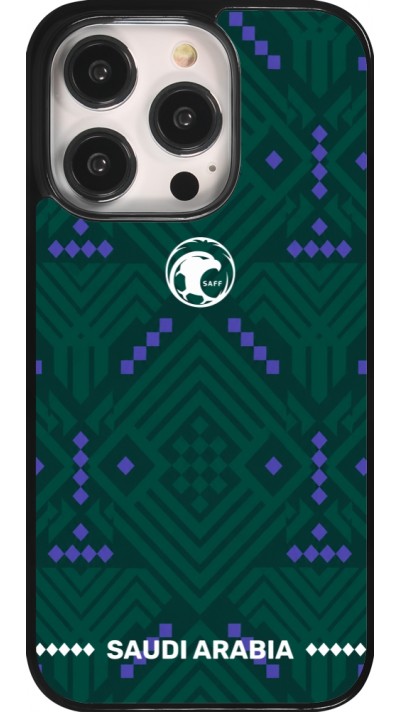 Coque iPhone 14 Pro - Maillot de football Arabie saoudite 2026 personnalisable