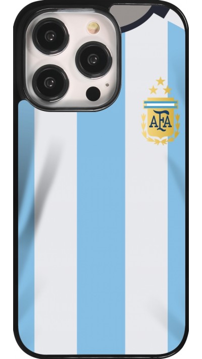 Coque iPhone 14 Pro - Maillot de football Argentine 2022 personnalisable