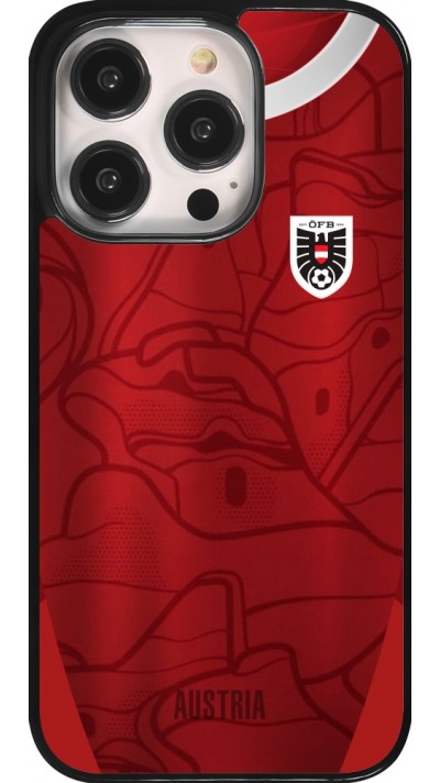 Coque iPhone 14 Pro - Maillot de football Autriche personnalisable