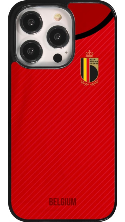 Coque iPhone 14 Pro - Maillot de football Belgique 2022 personnalisable